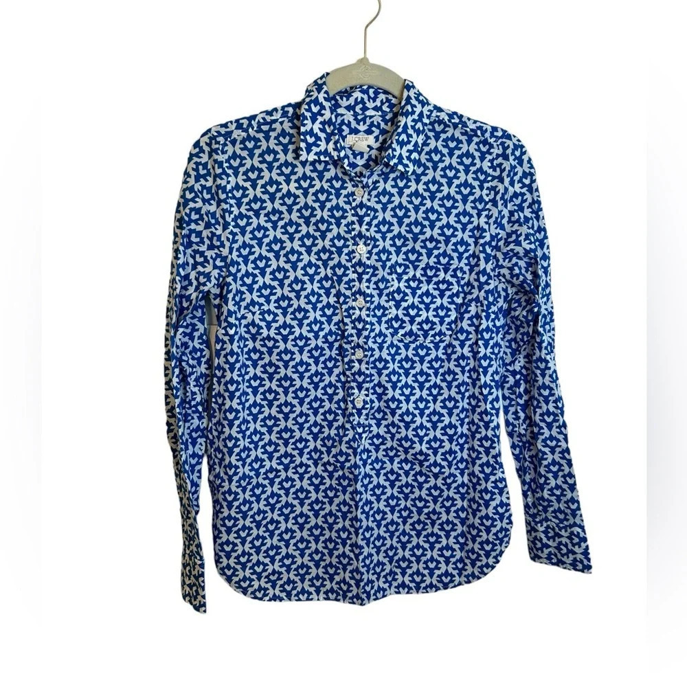 J.CREW PREPPY COTTON TUNIC BLOUSE